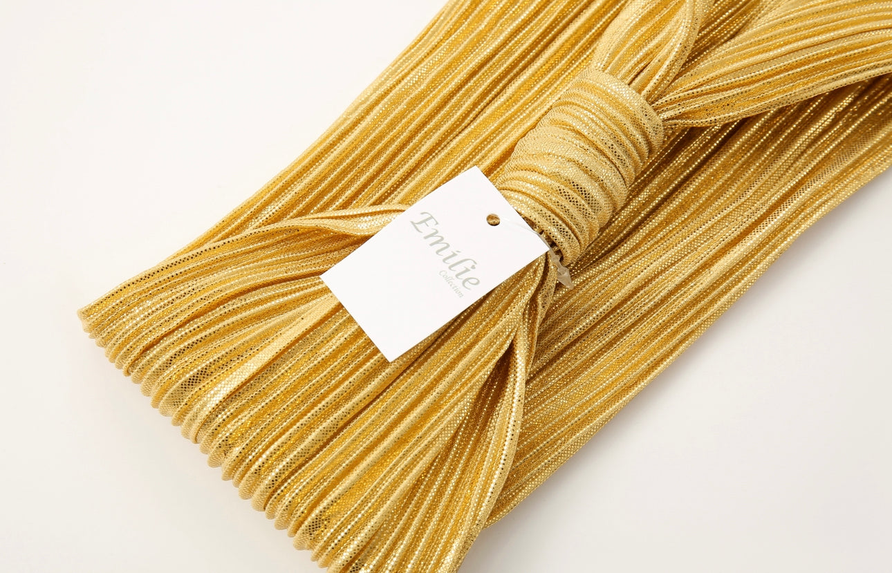 Headband satin gold
