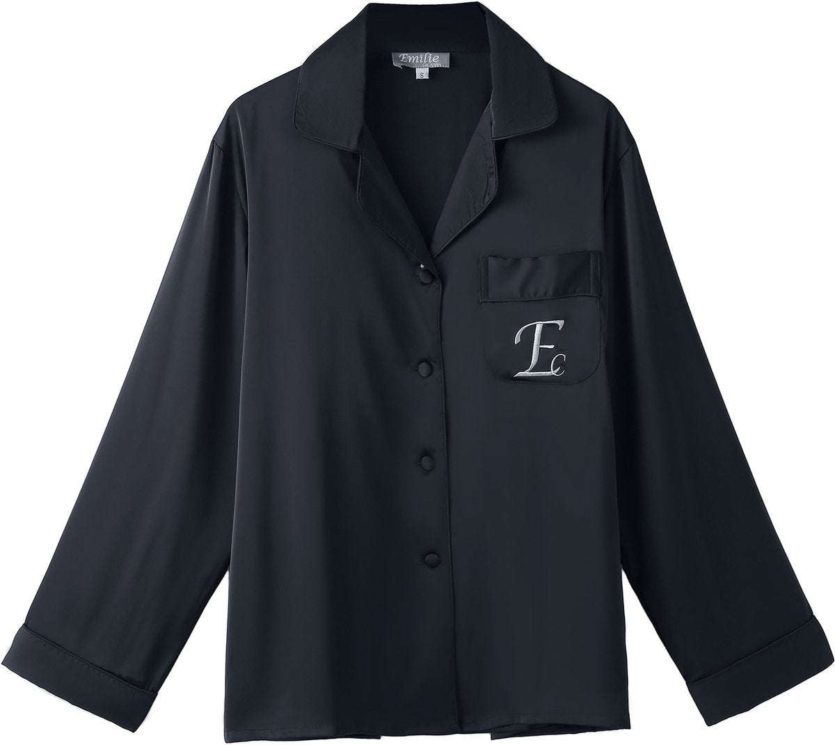 Pyjamas satin luxury trousers & shirt blue
