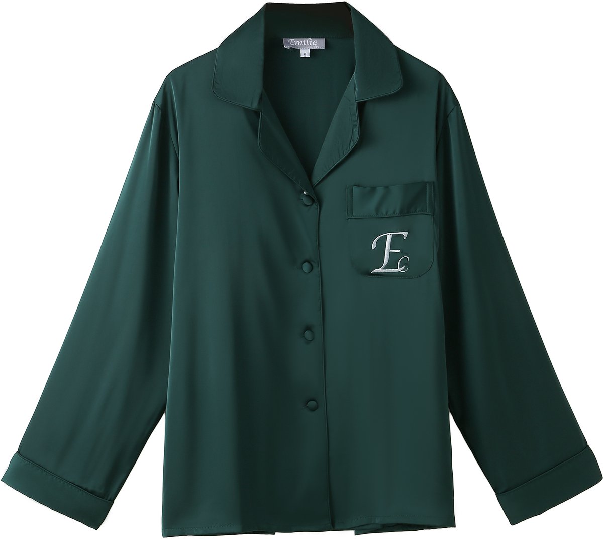 Pajamas satin luxury pants & shirt green