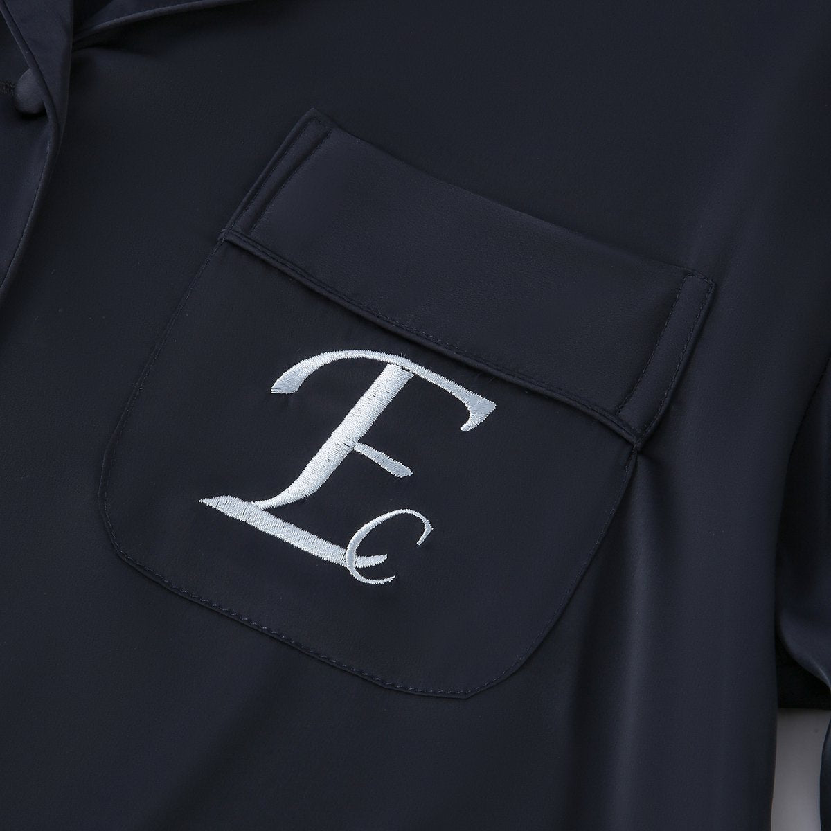 Pyjamas satin luxury trousers & shirt blue