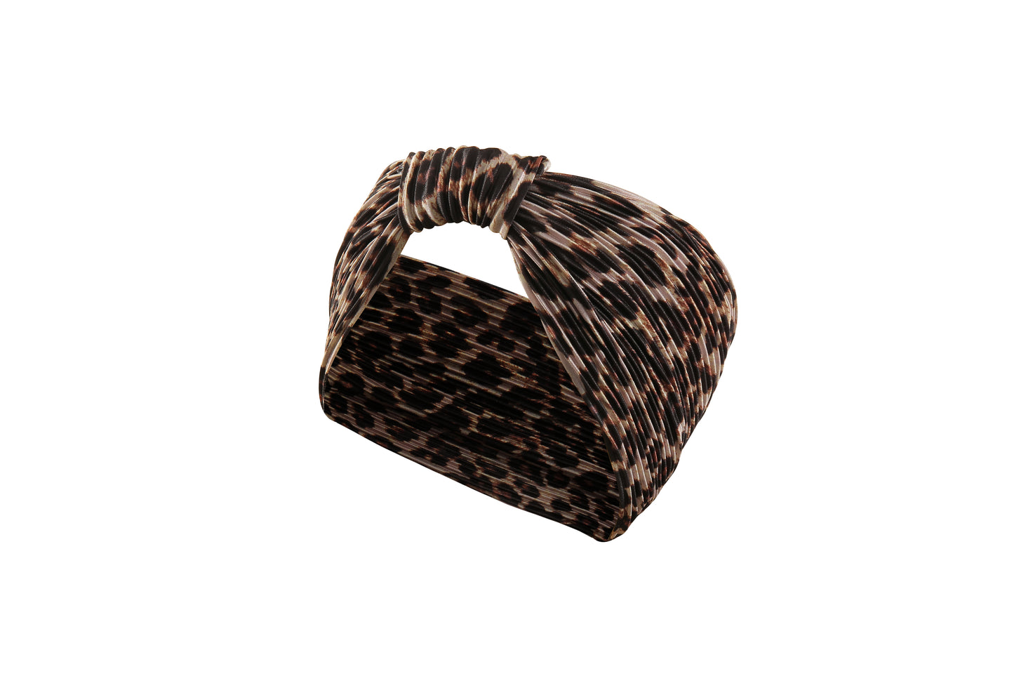 Satin headband with panther print