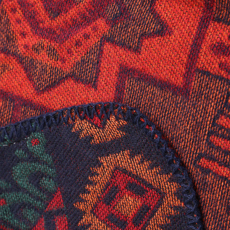 Poncho d'hiver rouge