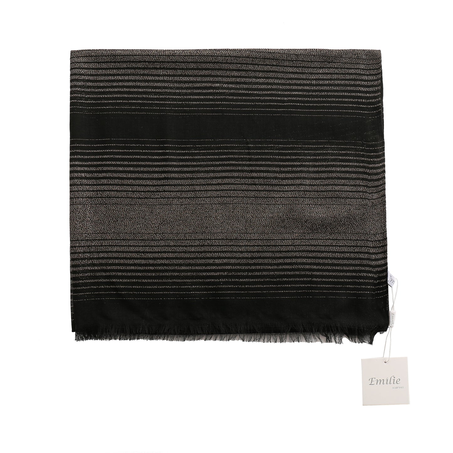 Glitter scarf black gold