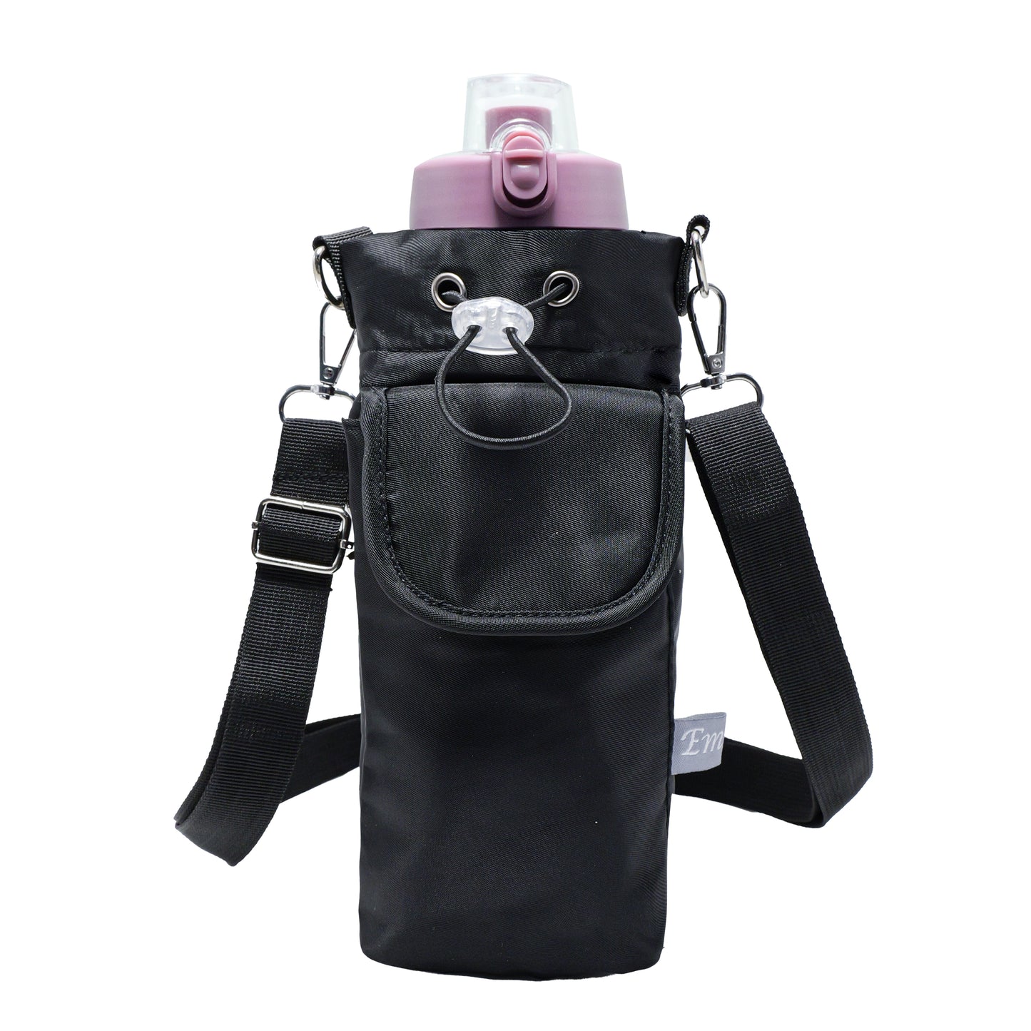 Sports water bottle bags–adjustable shoulder strap - Water-Resistant (23x14cm)-black