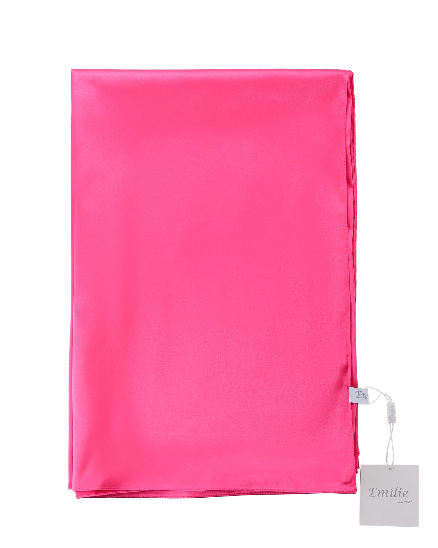 Sjaal satijn lang fuchsia roze