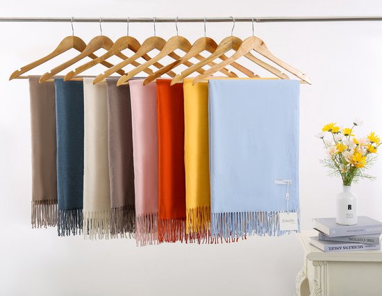 Pashmina light blue 200X70CM 100% recycled polyester