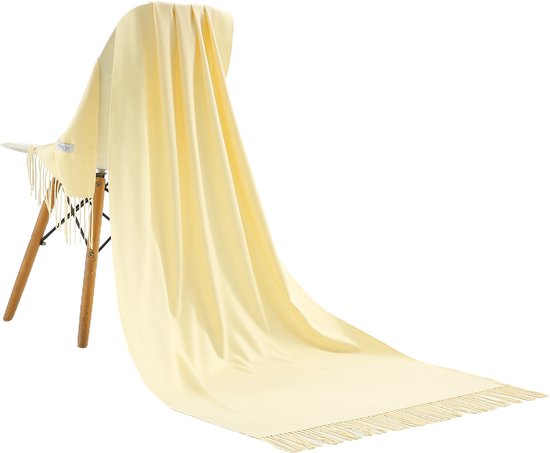 Vanilla yellow shawl pashmina 200X70CM 100% recycled polyester