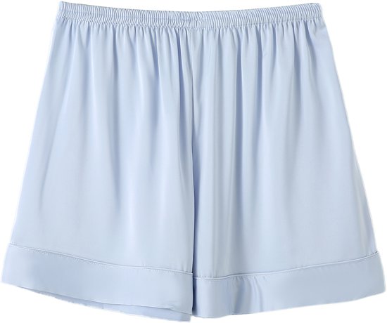 Pyjama short pyjama light blue satin medium