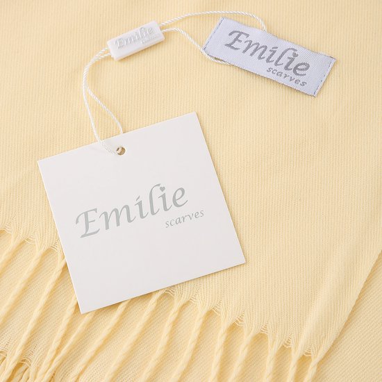 Vanilla yellow shawl pashmina 200X70CM 100% recycled polyester