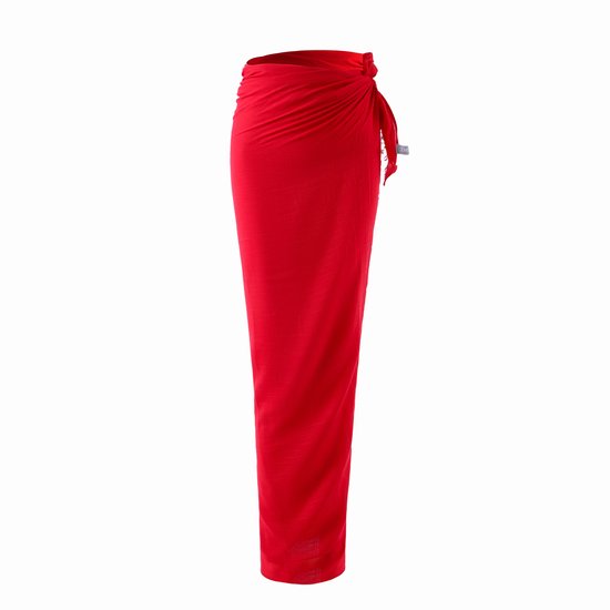 Pareo red long viscose mix