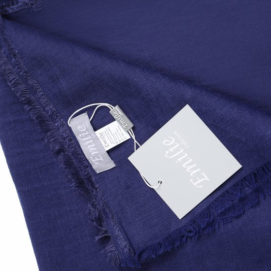 Pareo linen mix 190CMX120CM navy blue