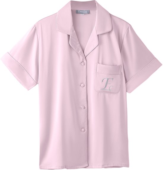 Pyjama short pyjama pink satin medium