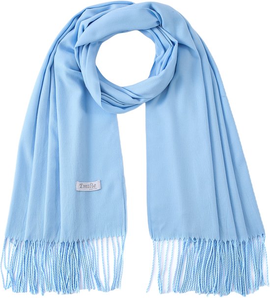 Pashmina light blue 200X70CM 100% recycled polyester