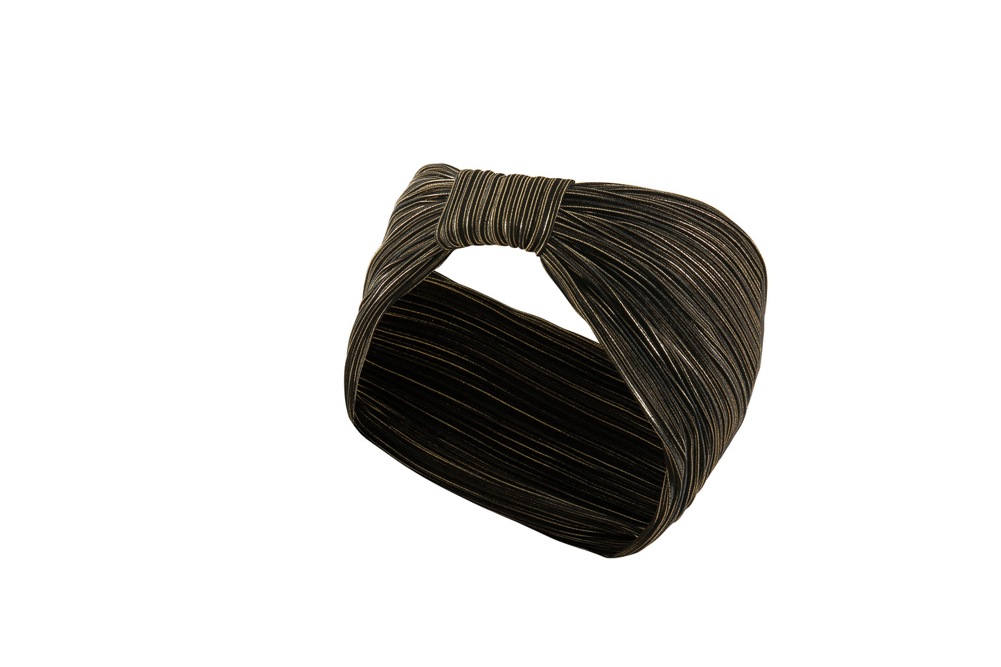 Headband satin black/gold