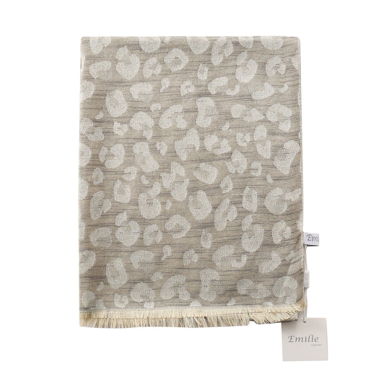Glitter scarf silver taupe