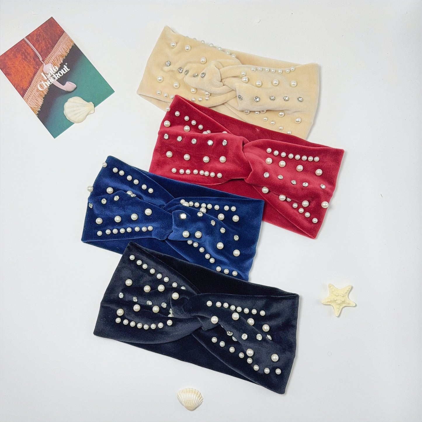 Pearl headband blue