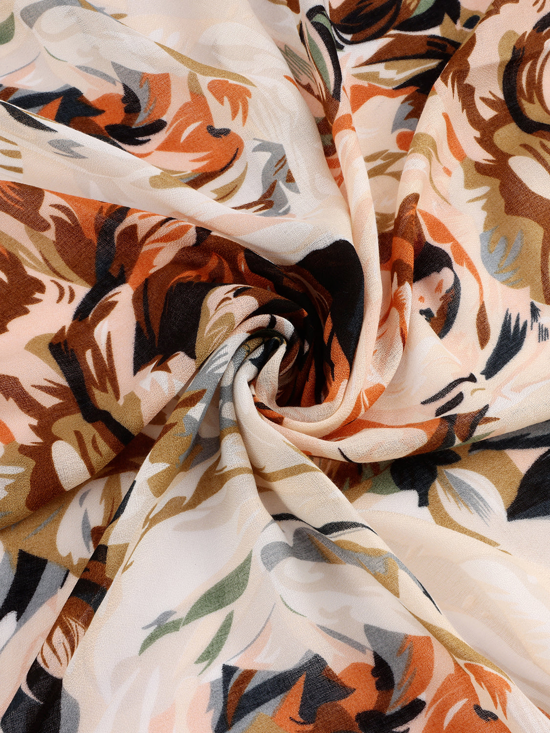 Sjaal vierkant met bloemenprint