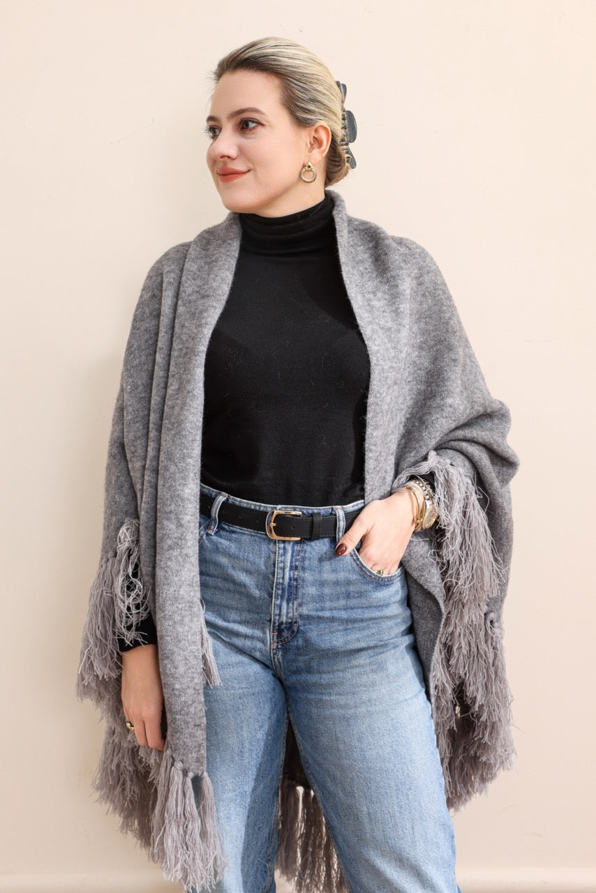 Poncho grey