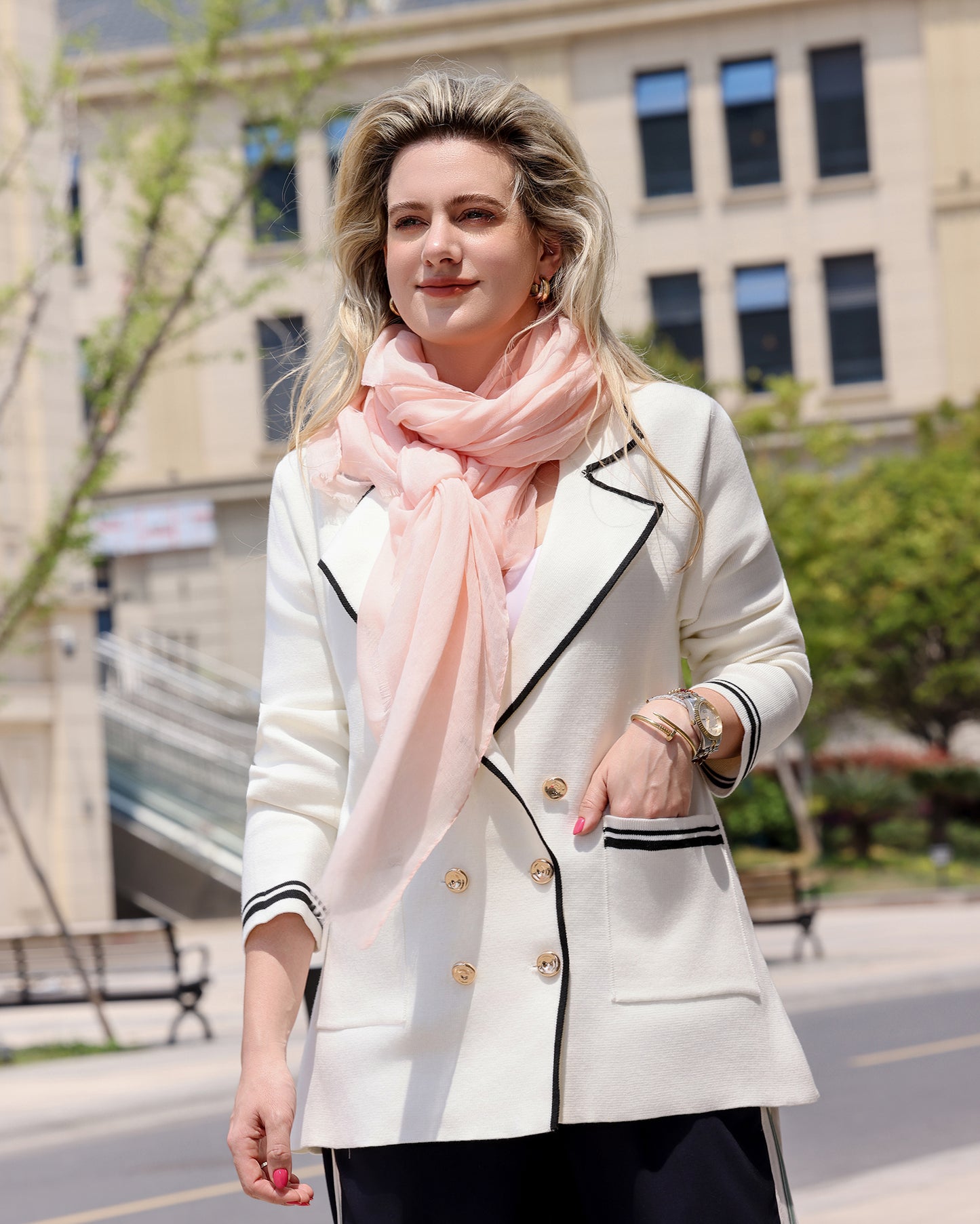 Basic scarf pink