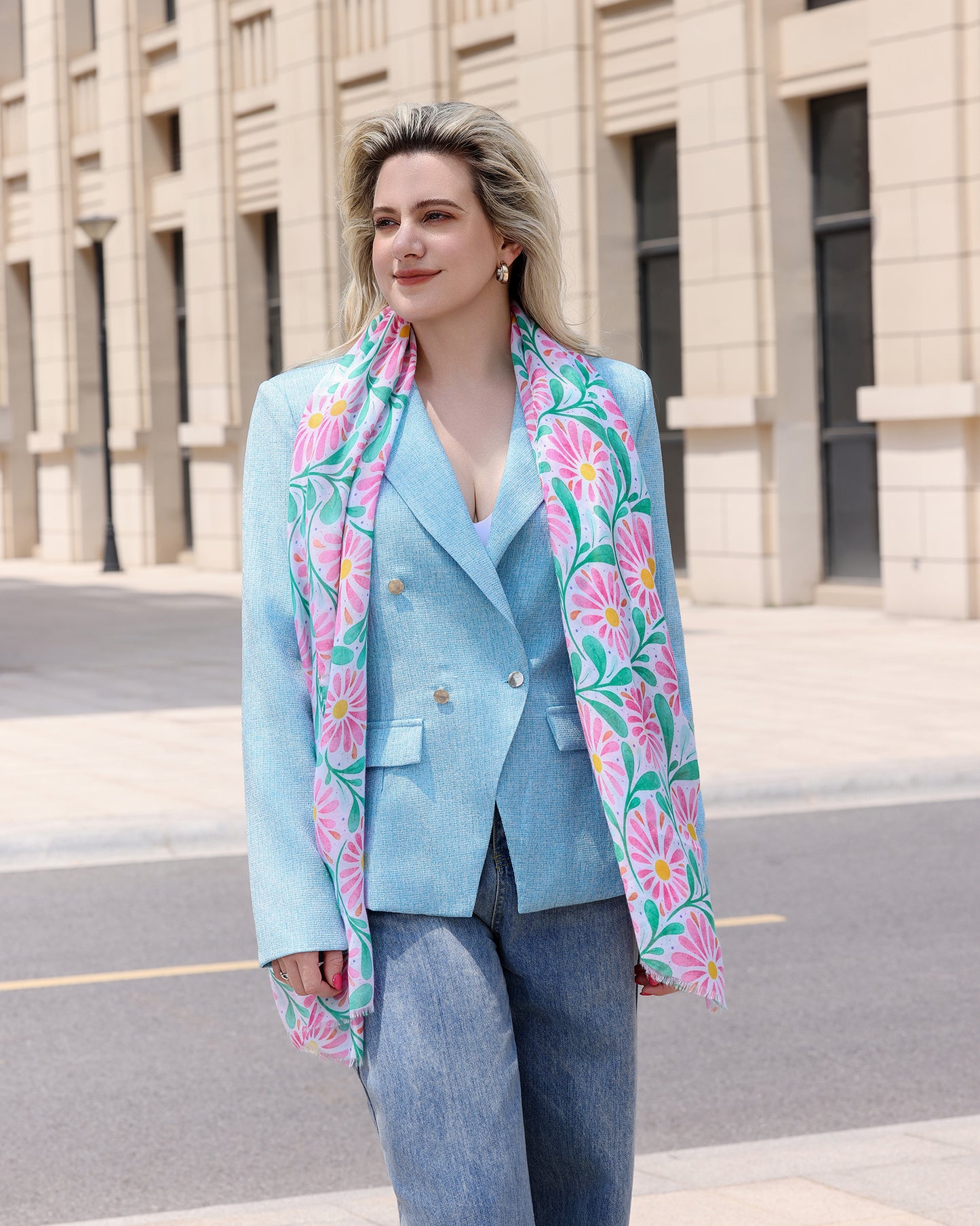 Scarf floral print