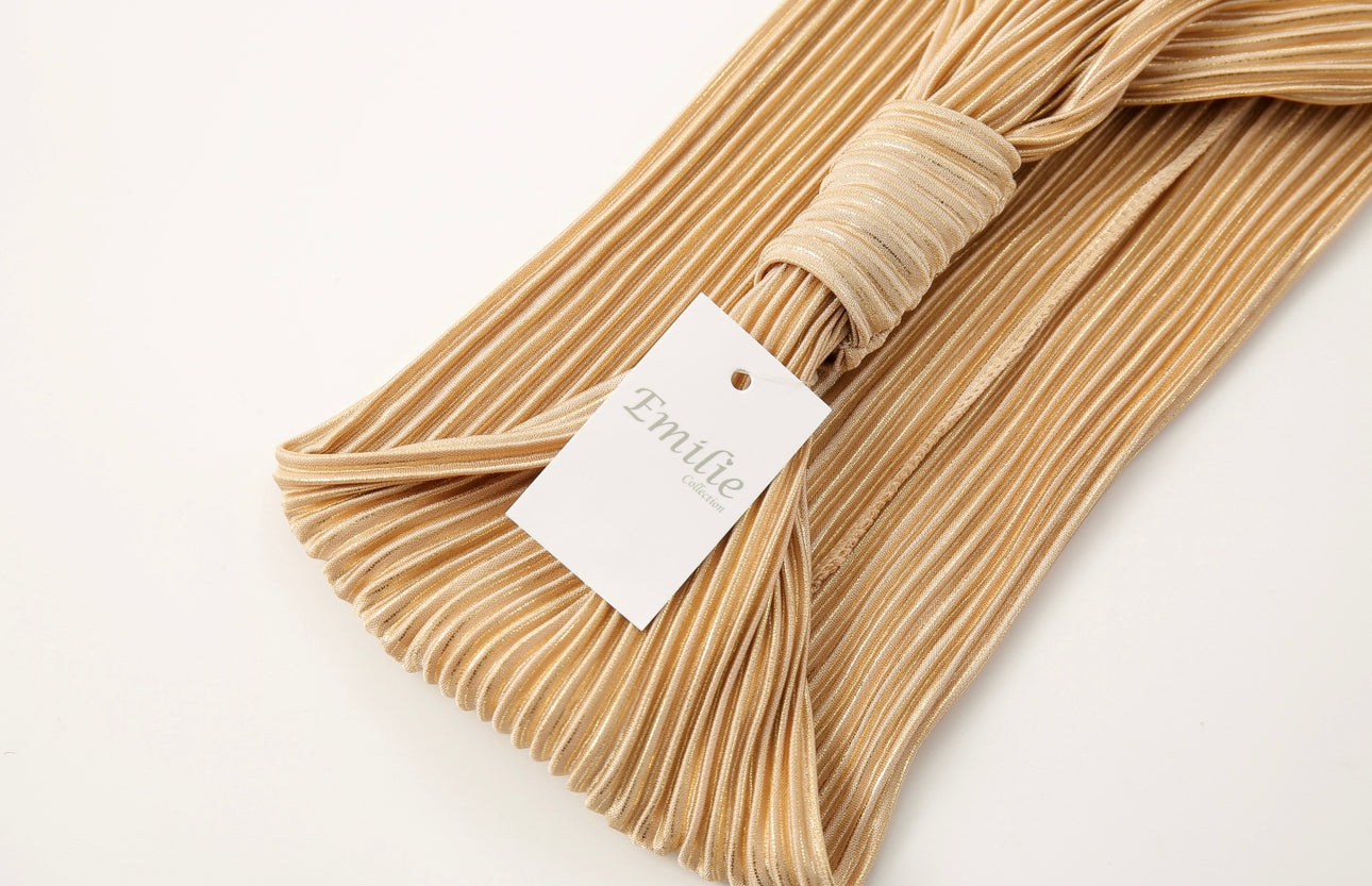 Headband satin light gold