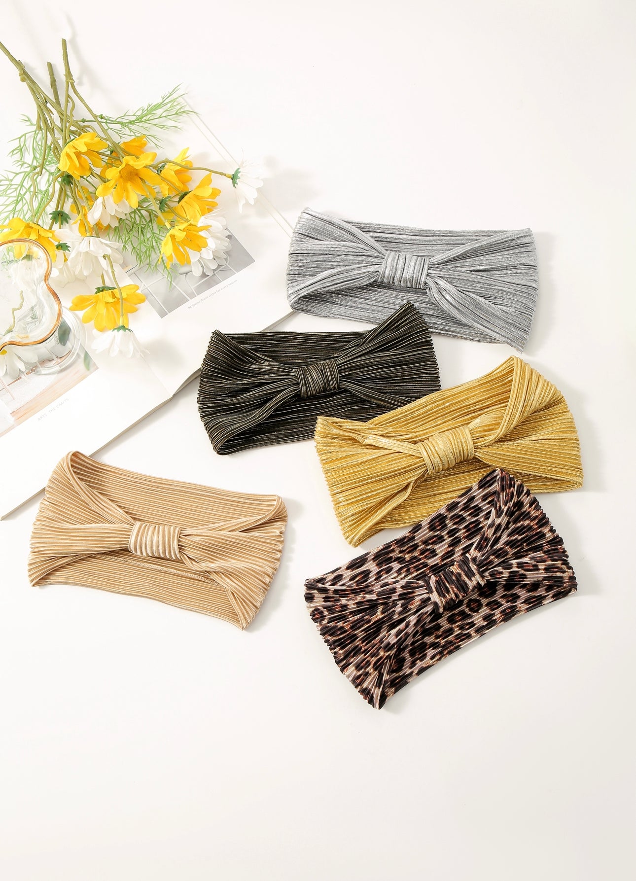 Headband satin silver