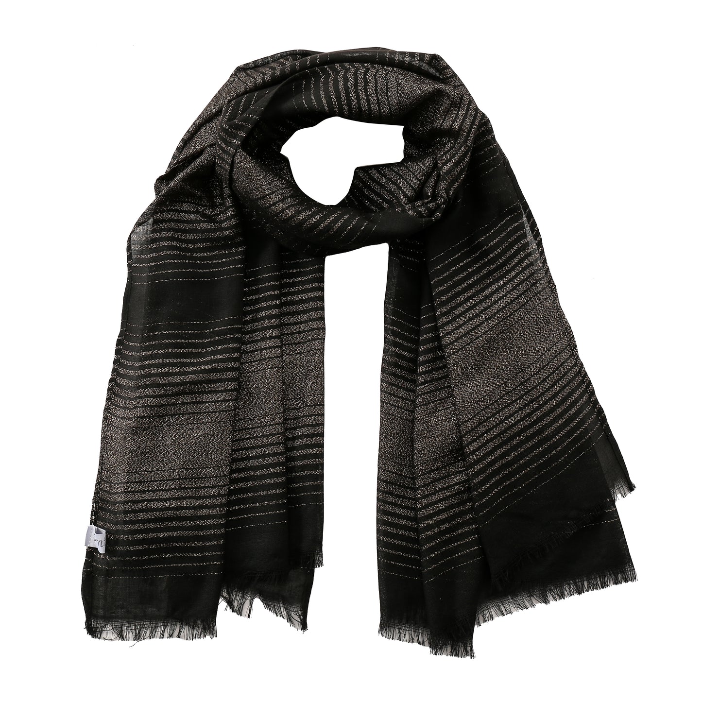 Glitter scarf black gold