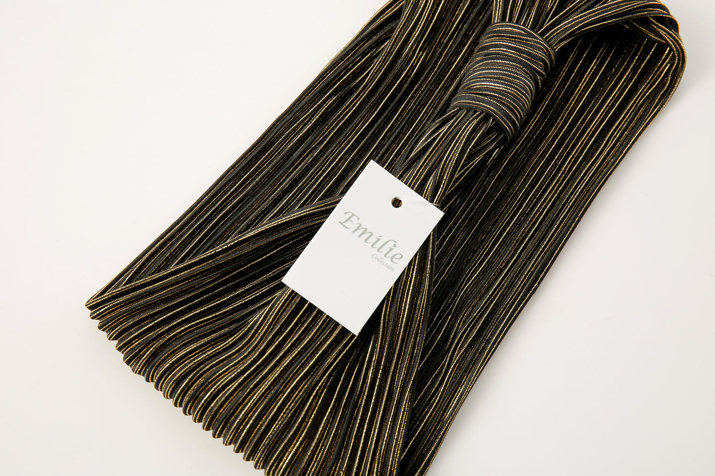 Headband satin black/gold