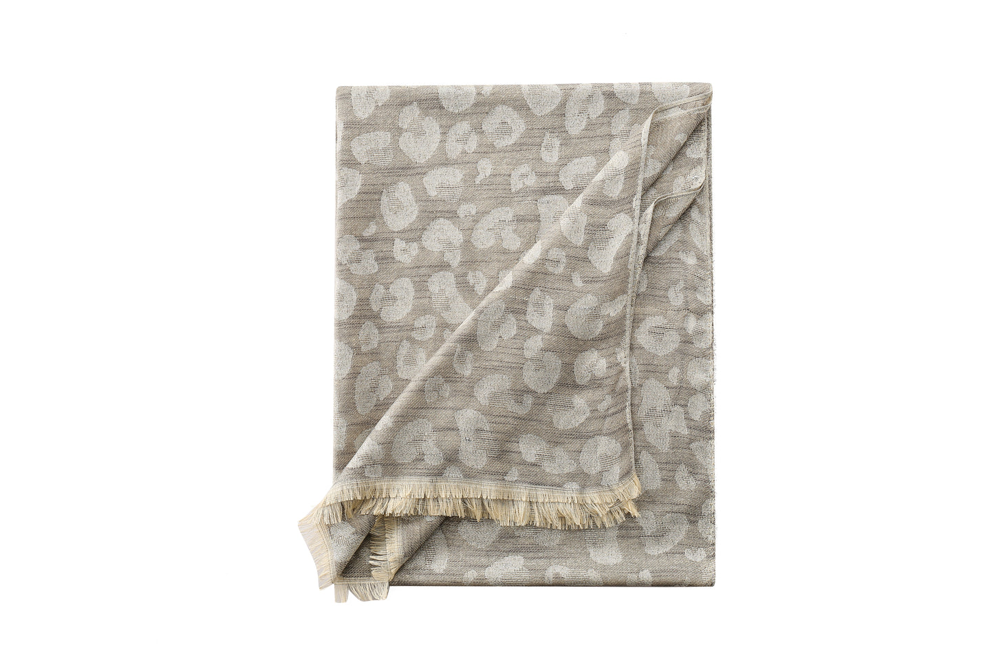Glitter scarf silver taupe