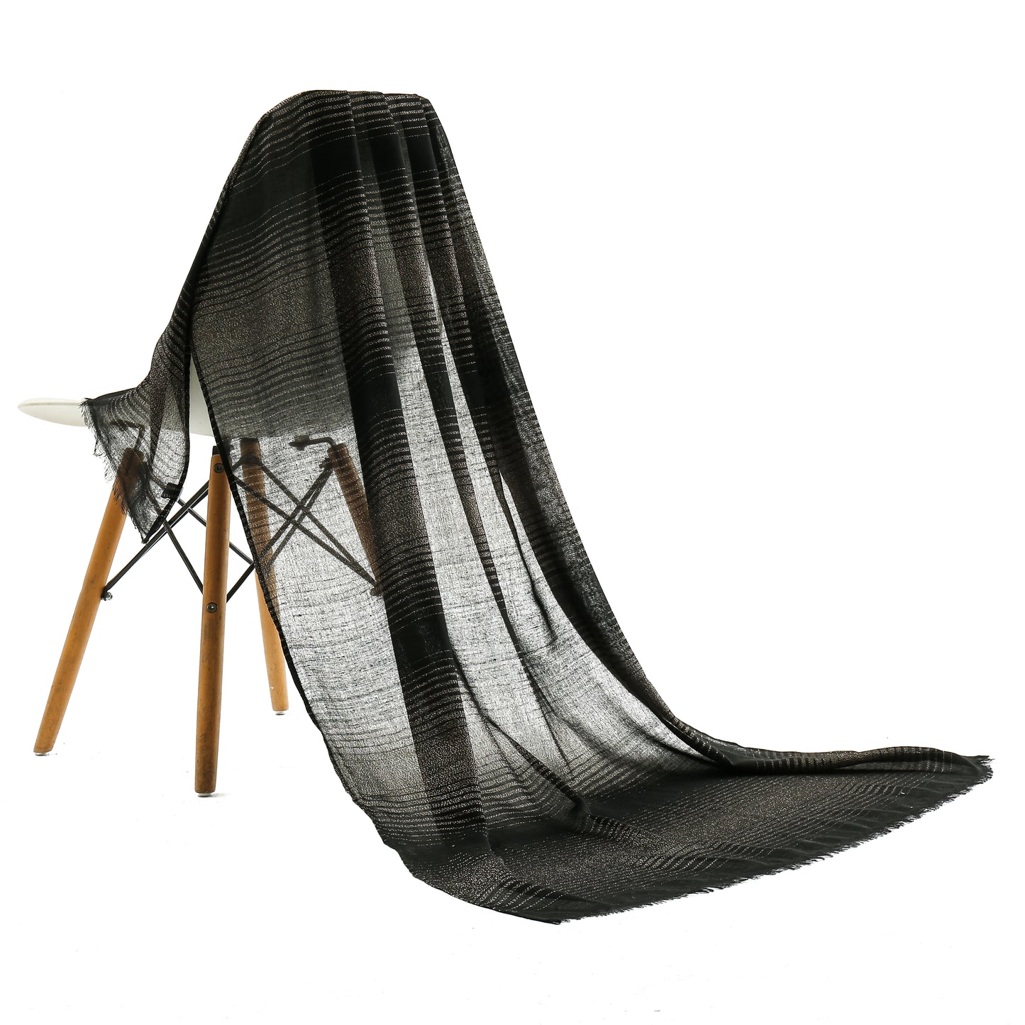 Glitter scarf black gold