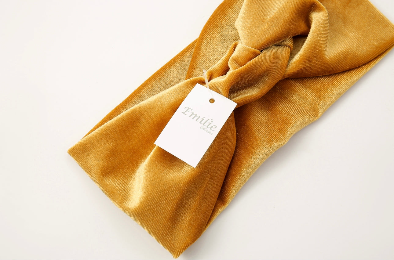 Headband velvet gold