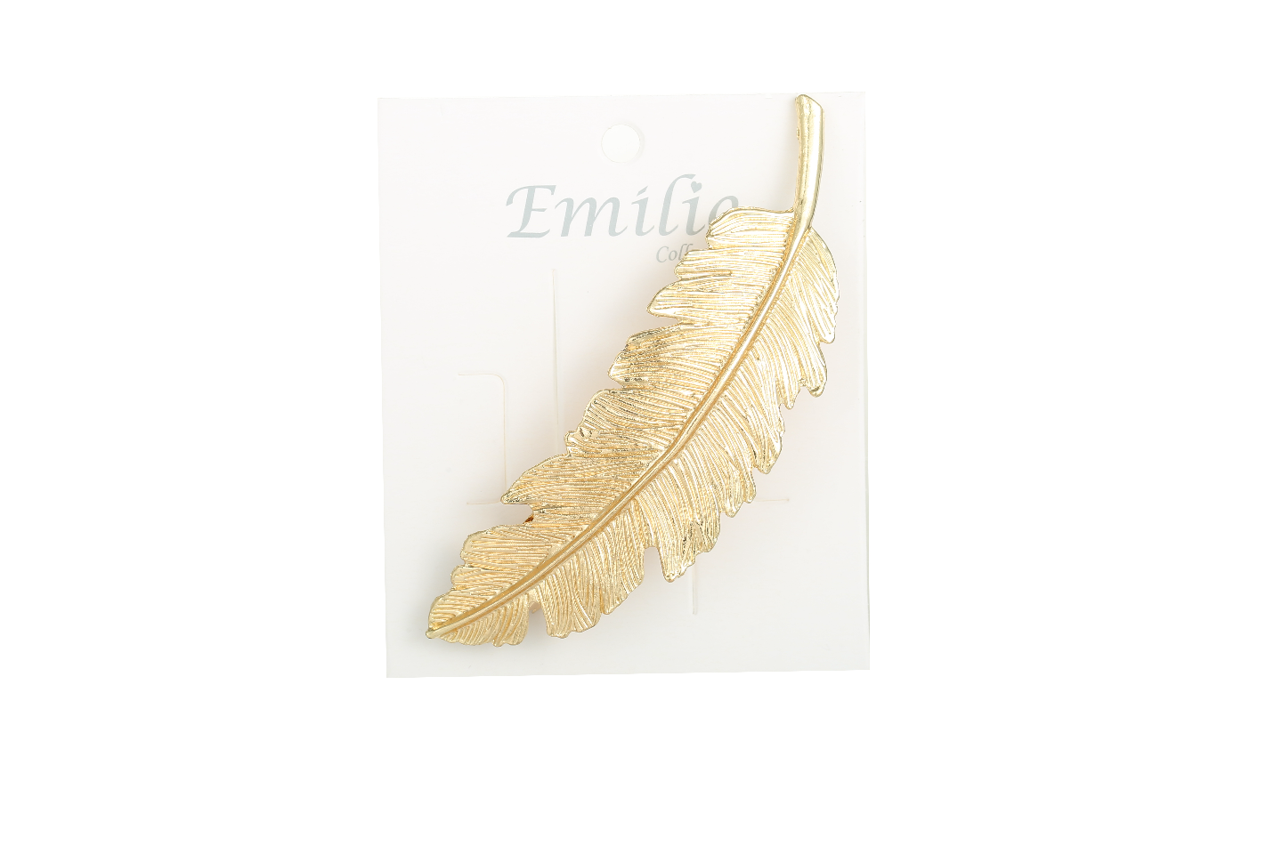 Hair clip feather gold