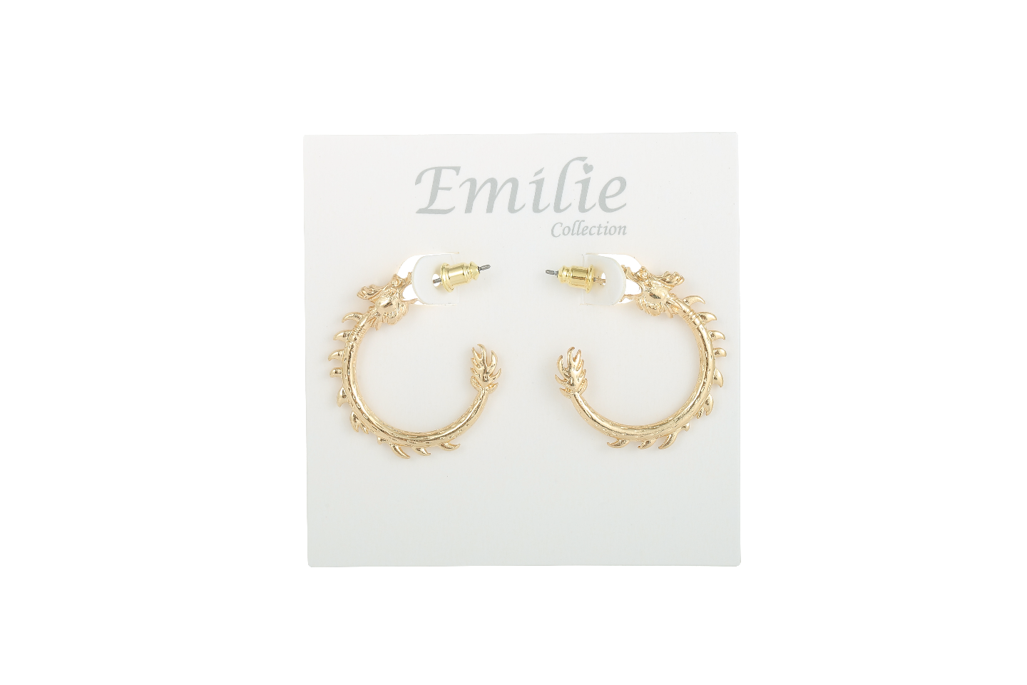 Gold dragon earrings