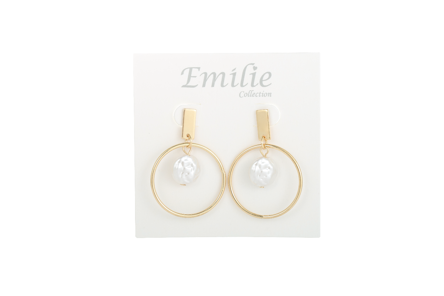 Gold pearl earrings