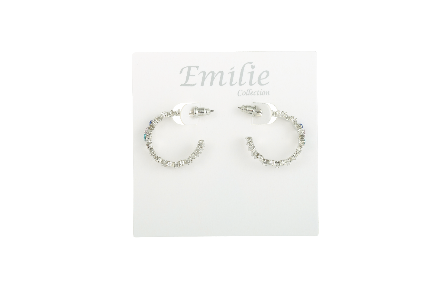 Silver earrings with stones