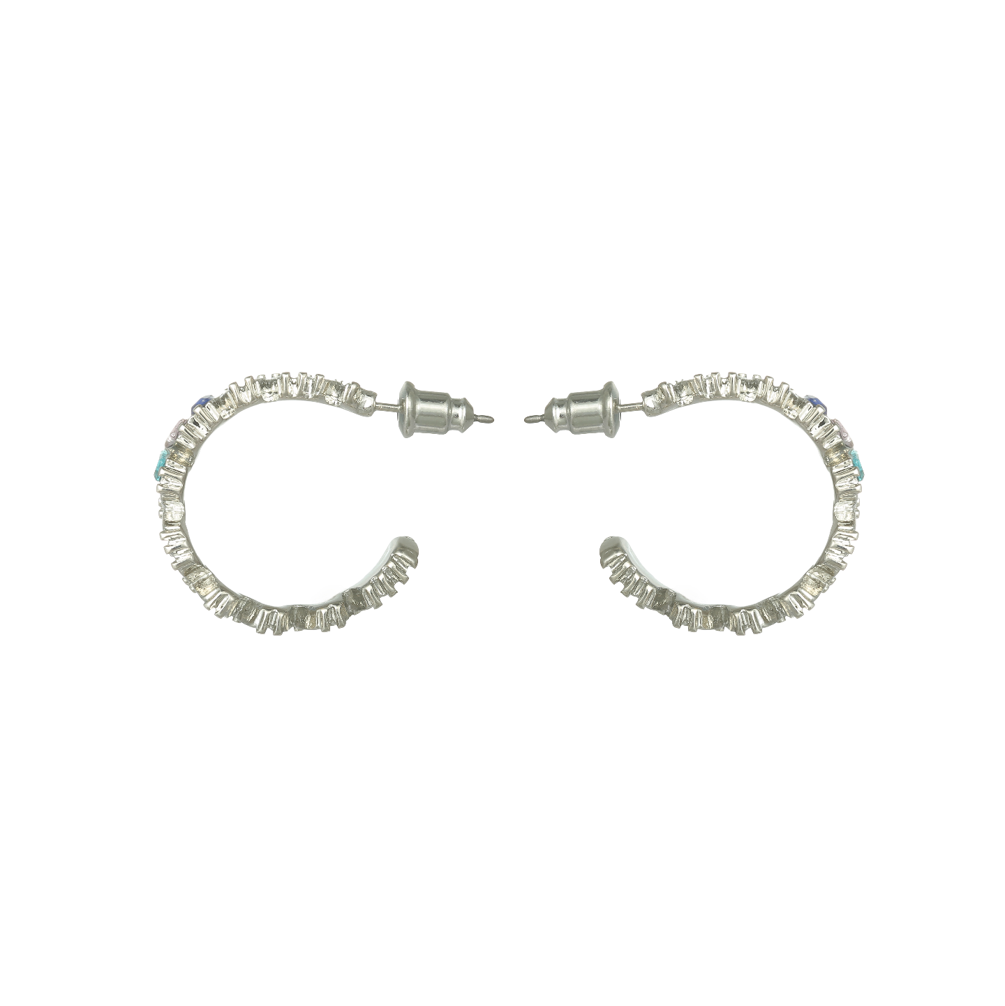 Silver earrings with stones