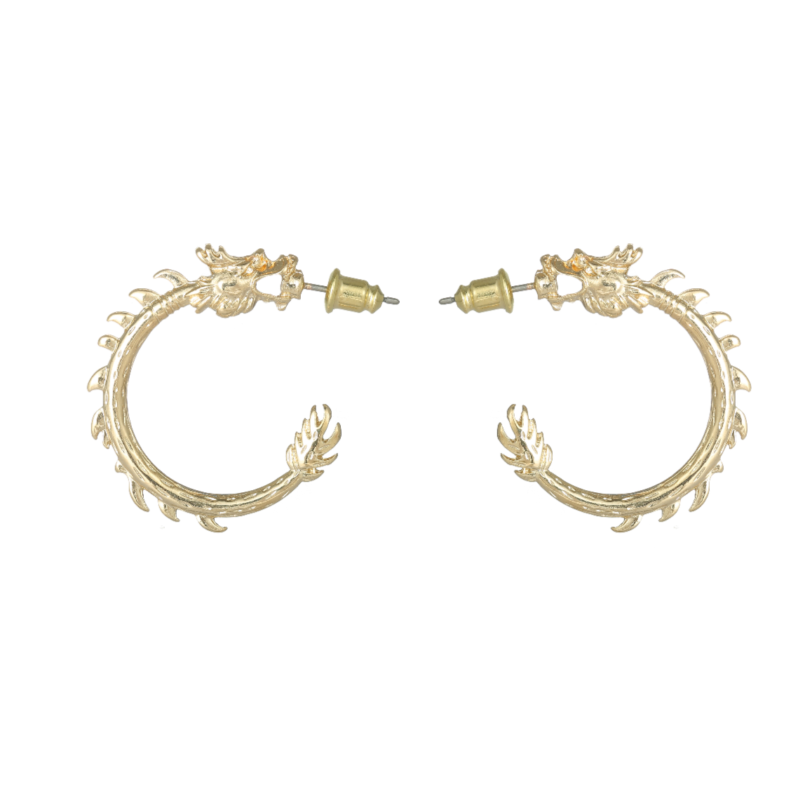 Gold dragon earrings