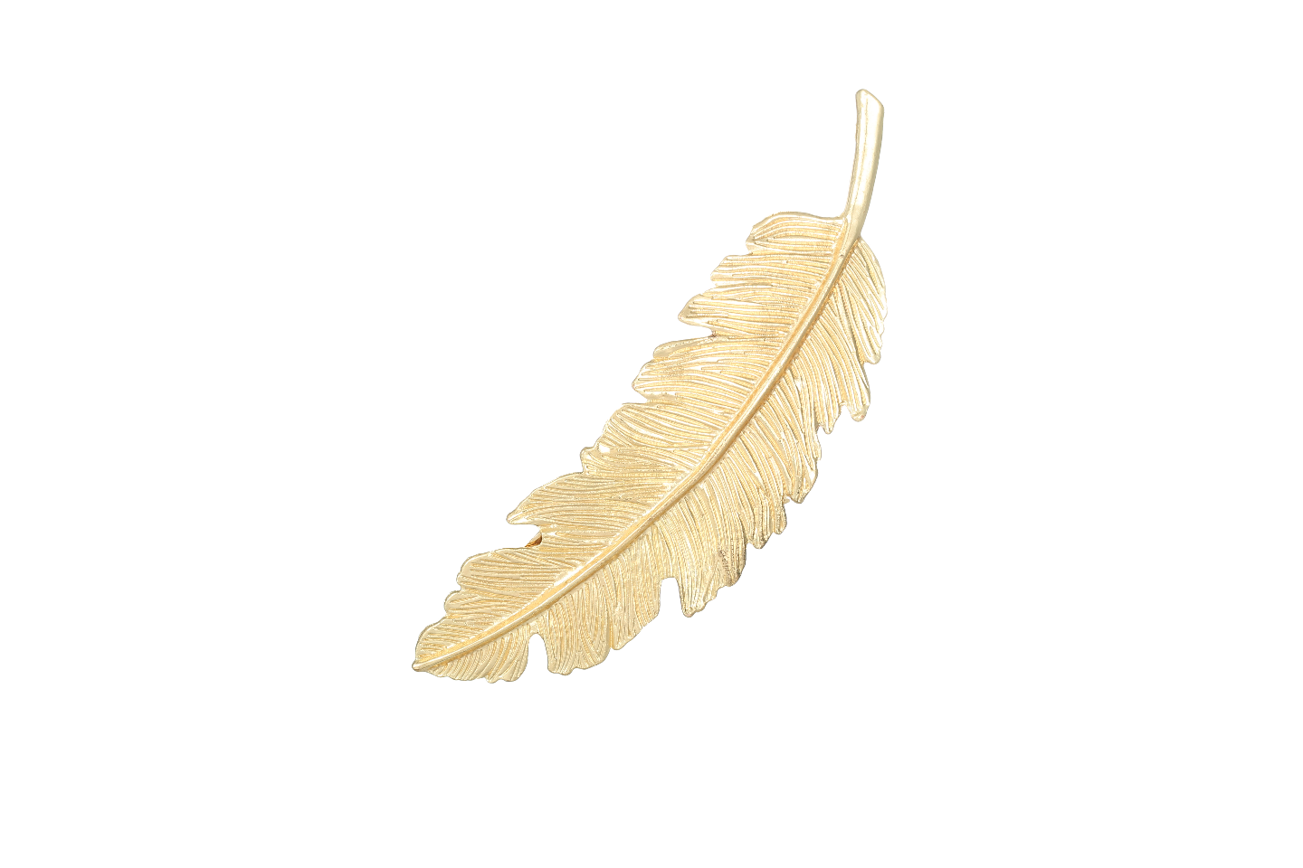 Hair clip feather gold