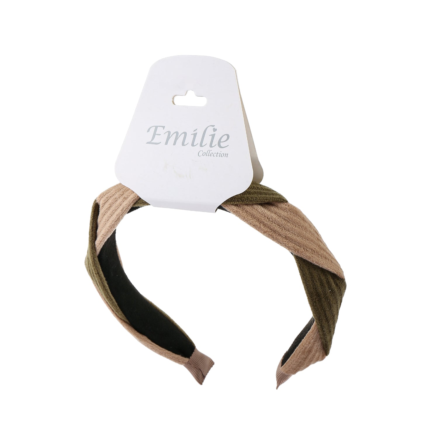 Hairband ribbed fabric olive green