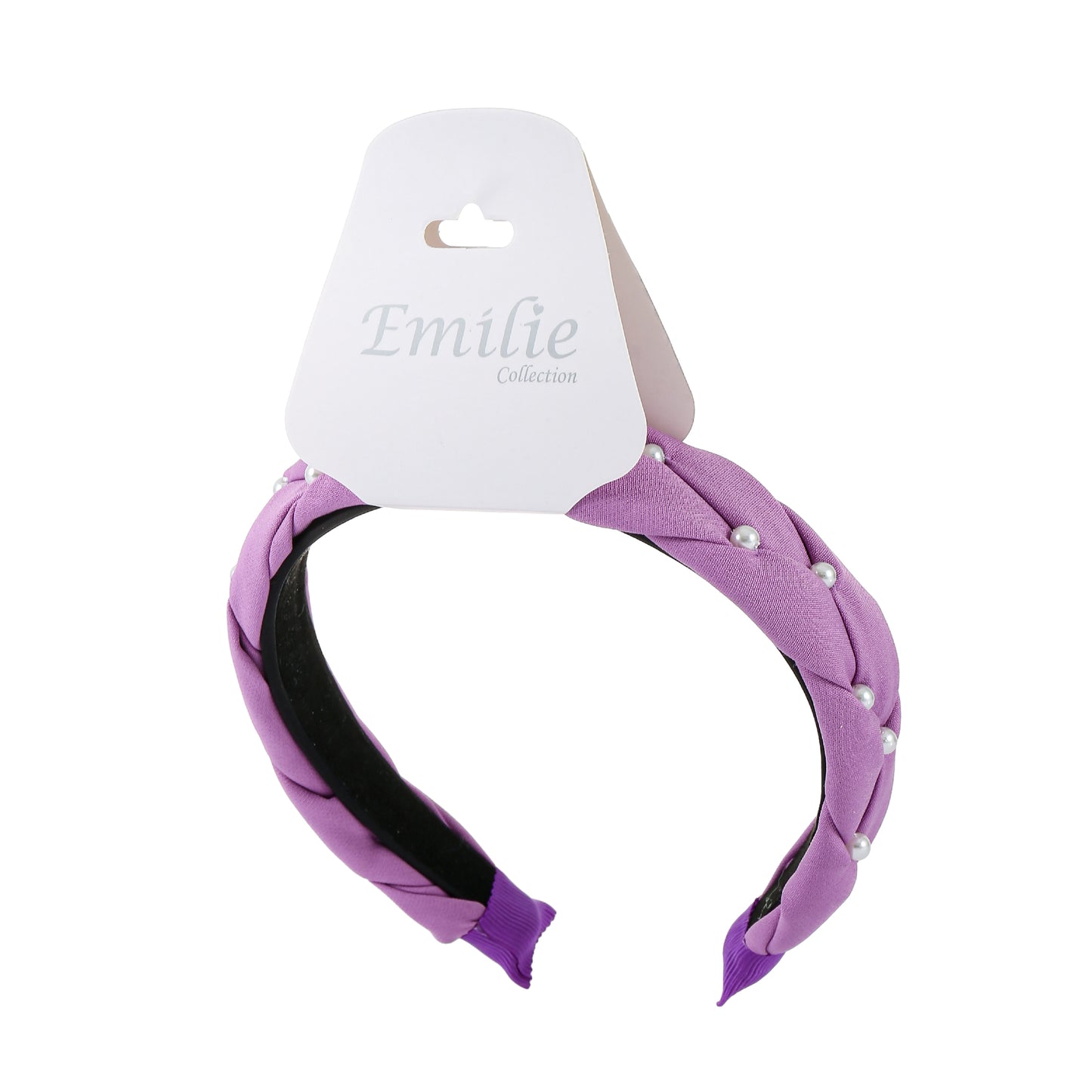 Headband pearls purple