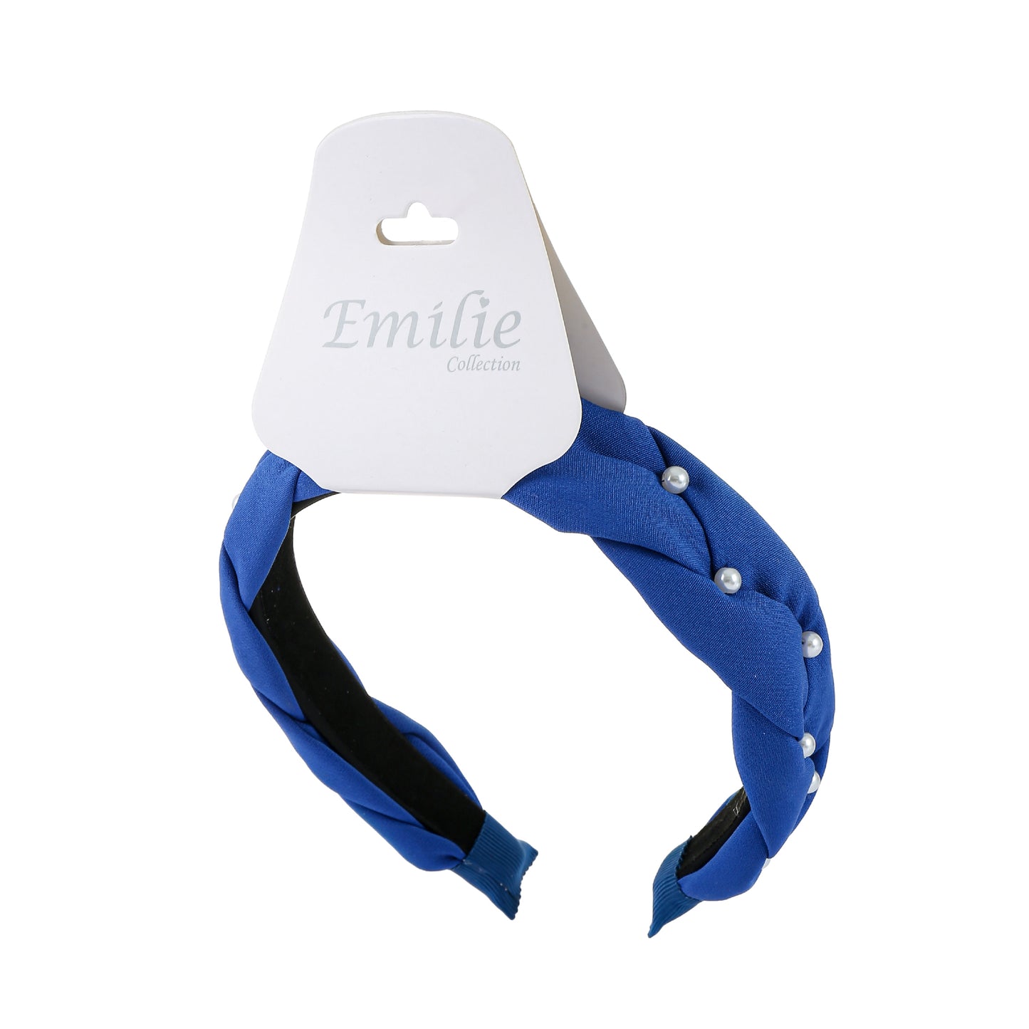 Headband pearls cobalt blue