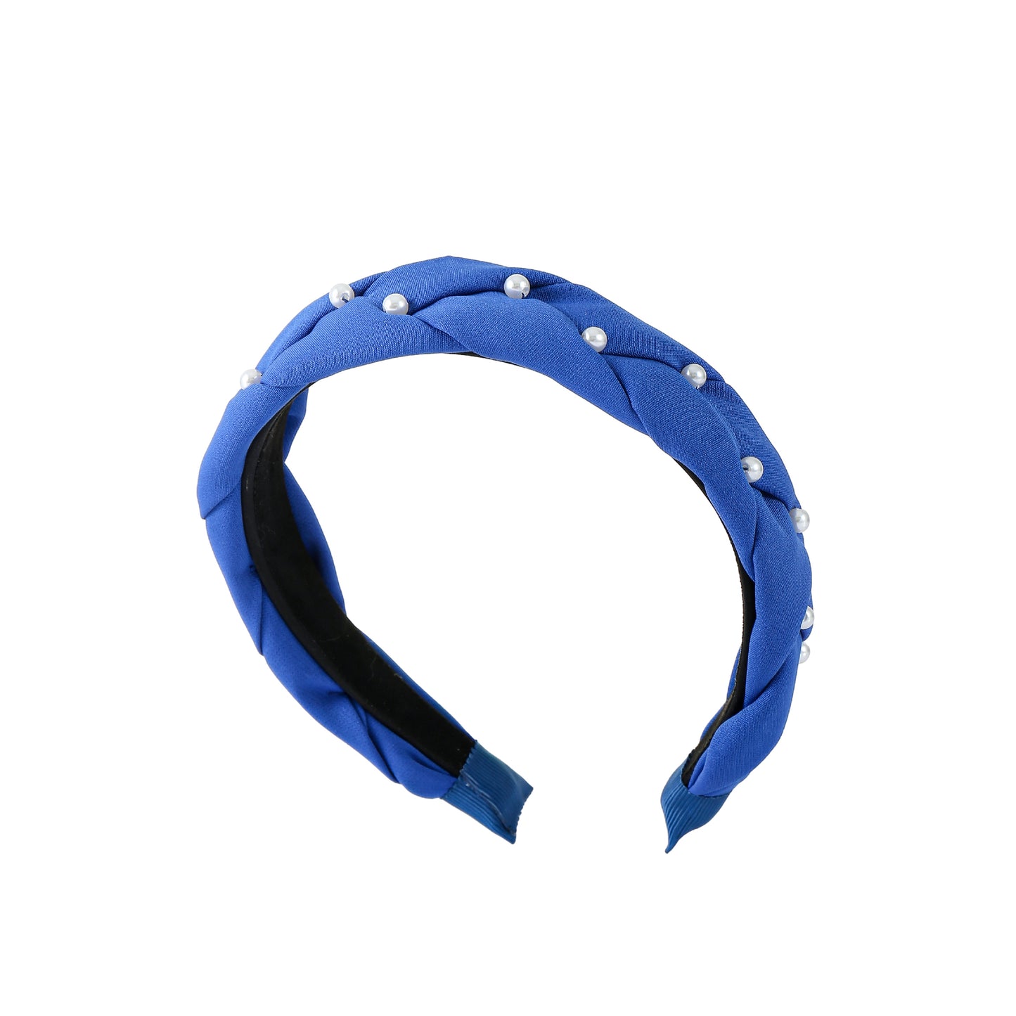 Headband pearls cobalt blue