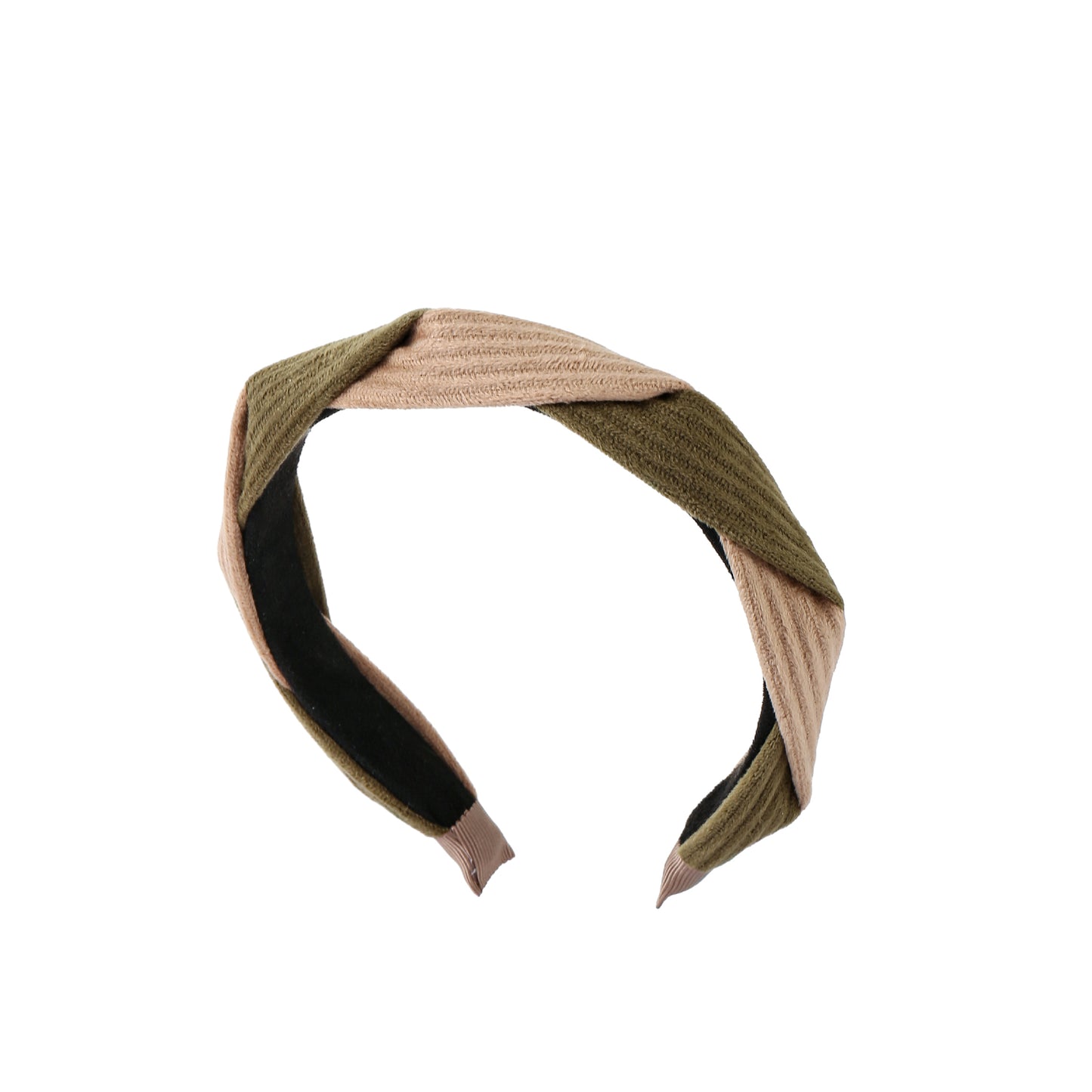 Hairband ribbed fabric olive green
