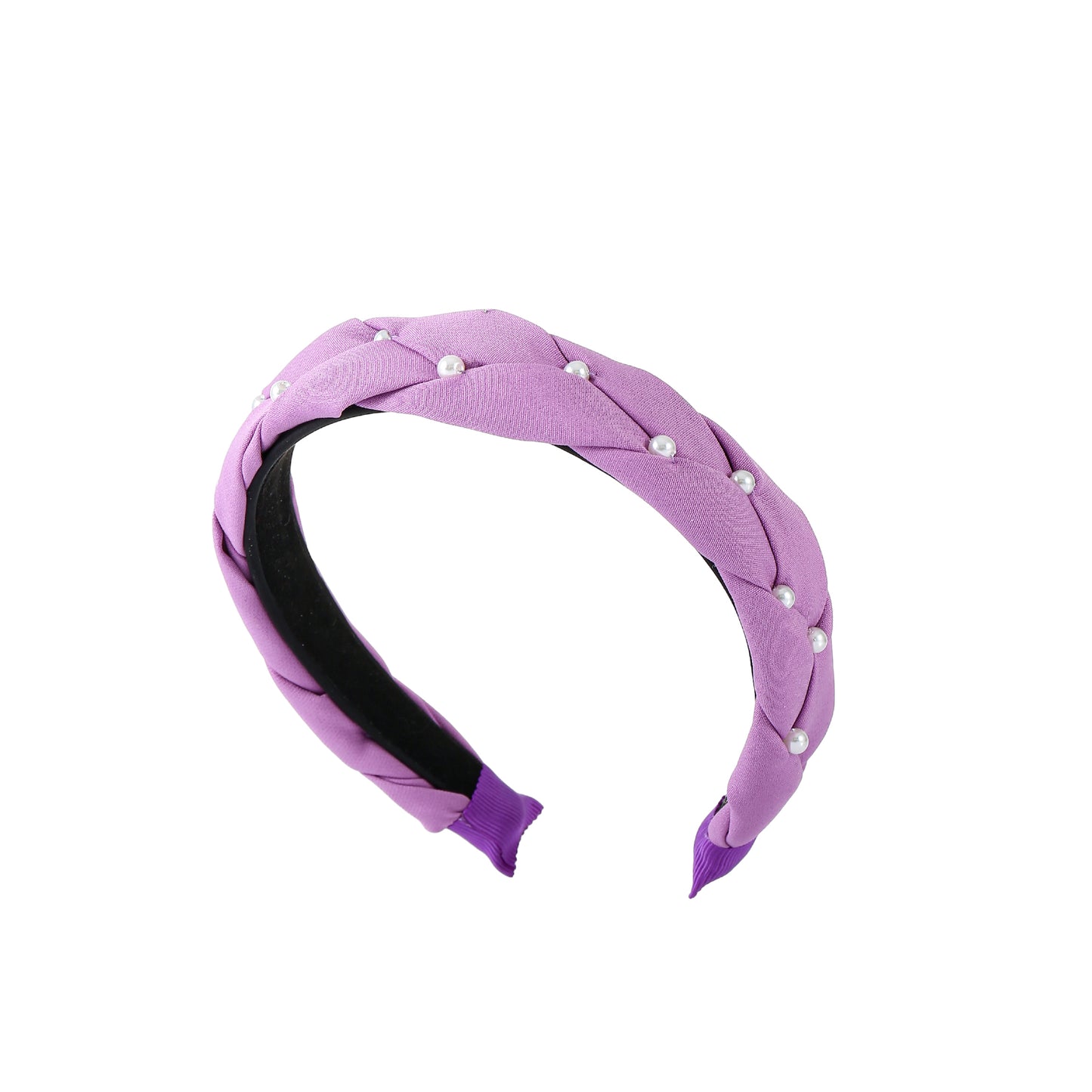 Headband pearls purple