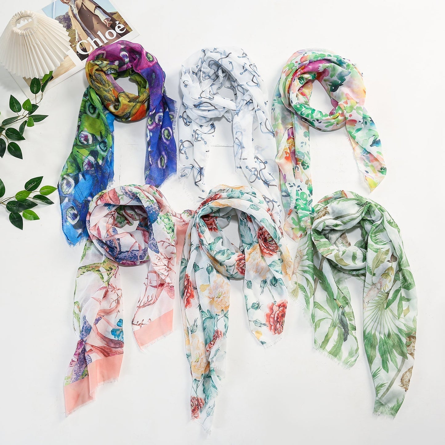 Scarf peonies