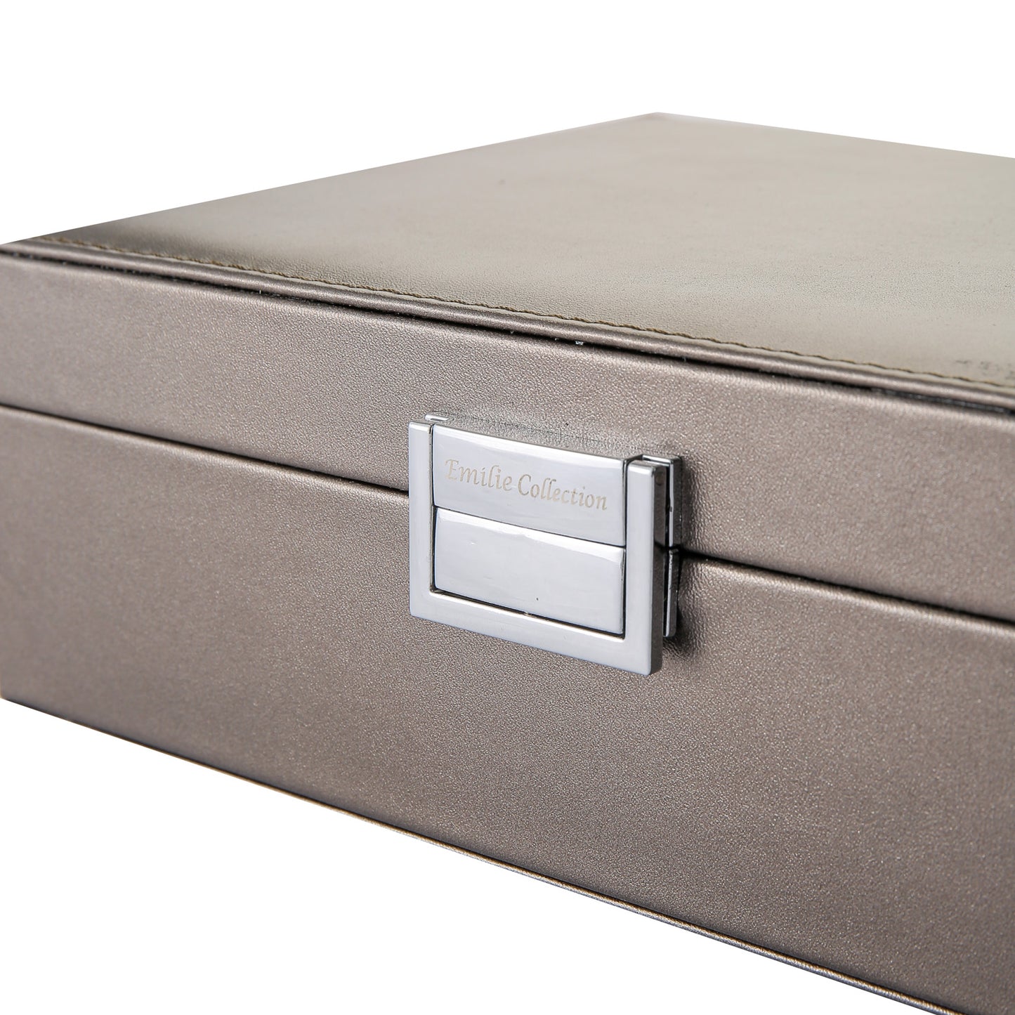 Sieradendoos metallic zilver medium