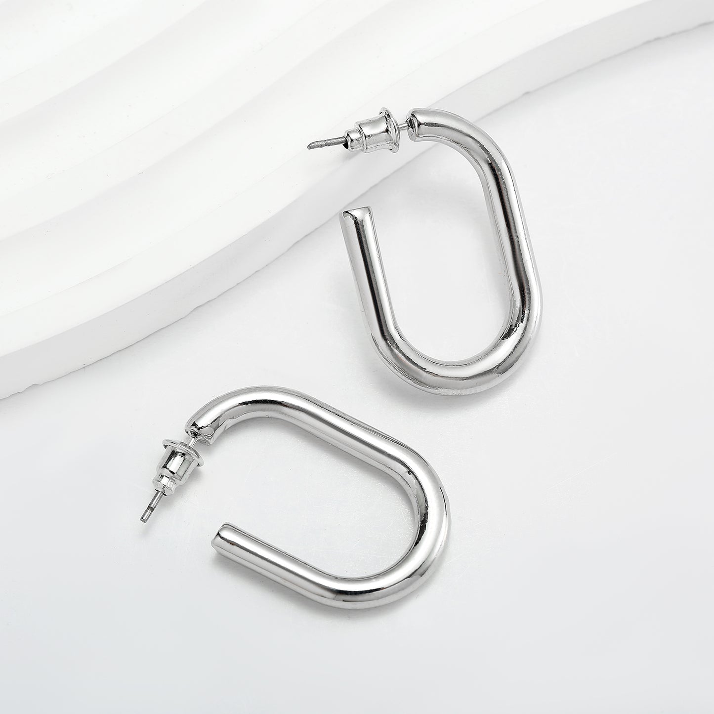 Oorbellen minimalistisch zilver