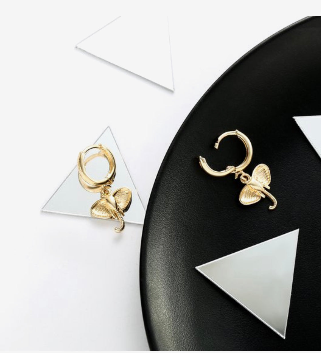 Earrings elephant gold