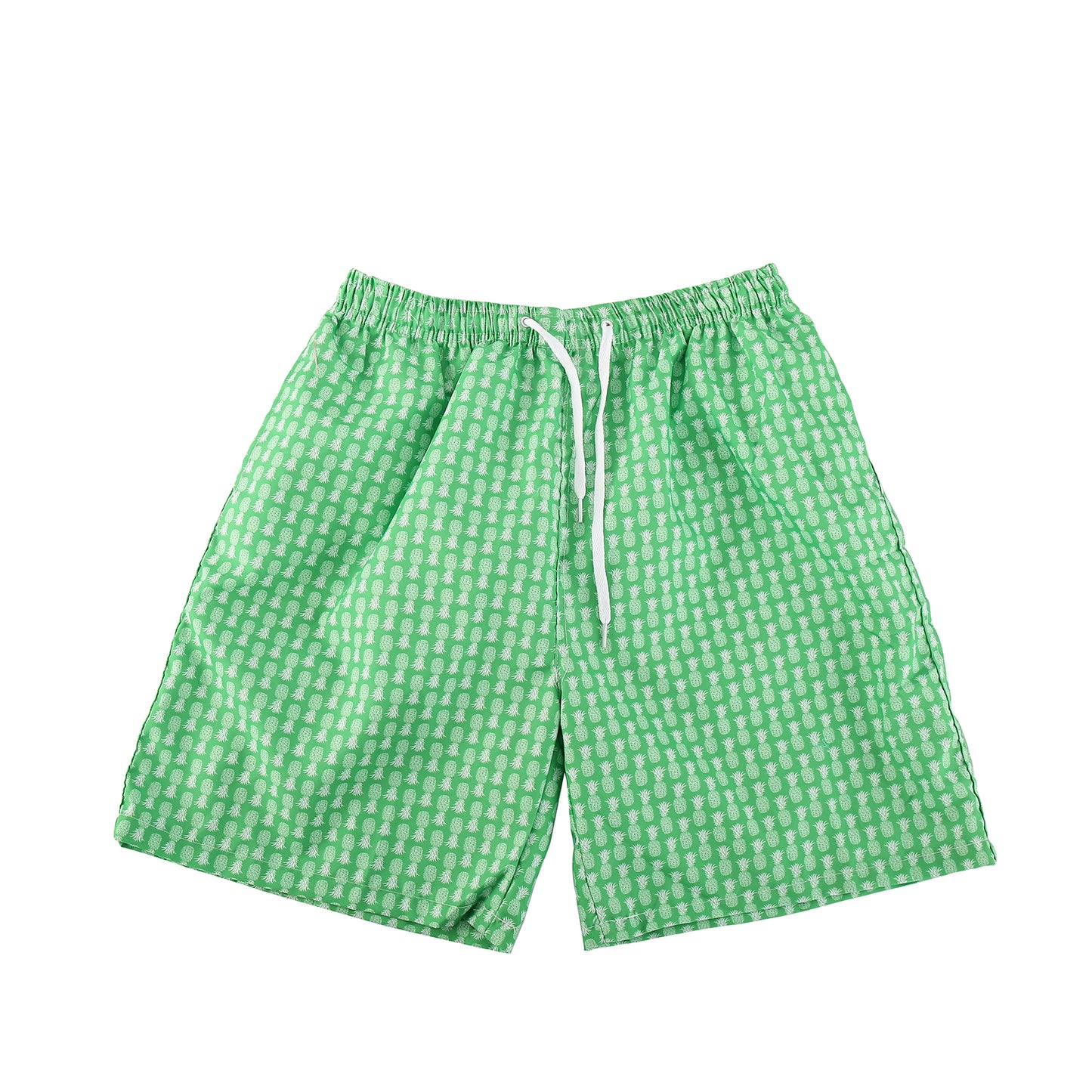 Pineapple print swimming trunks green