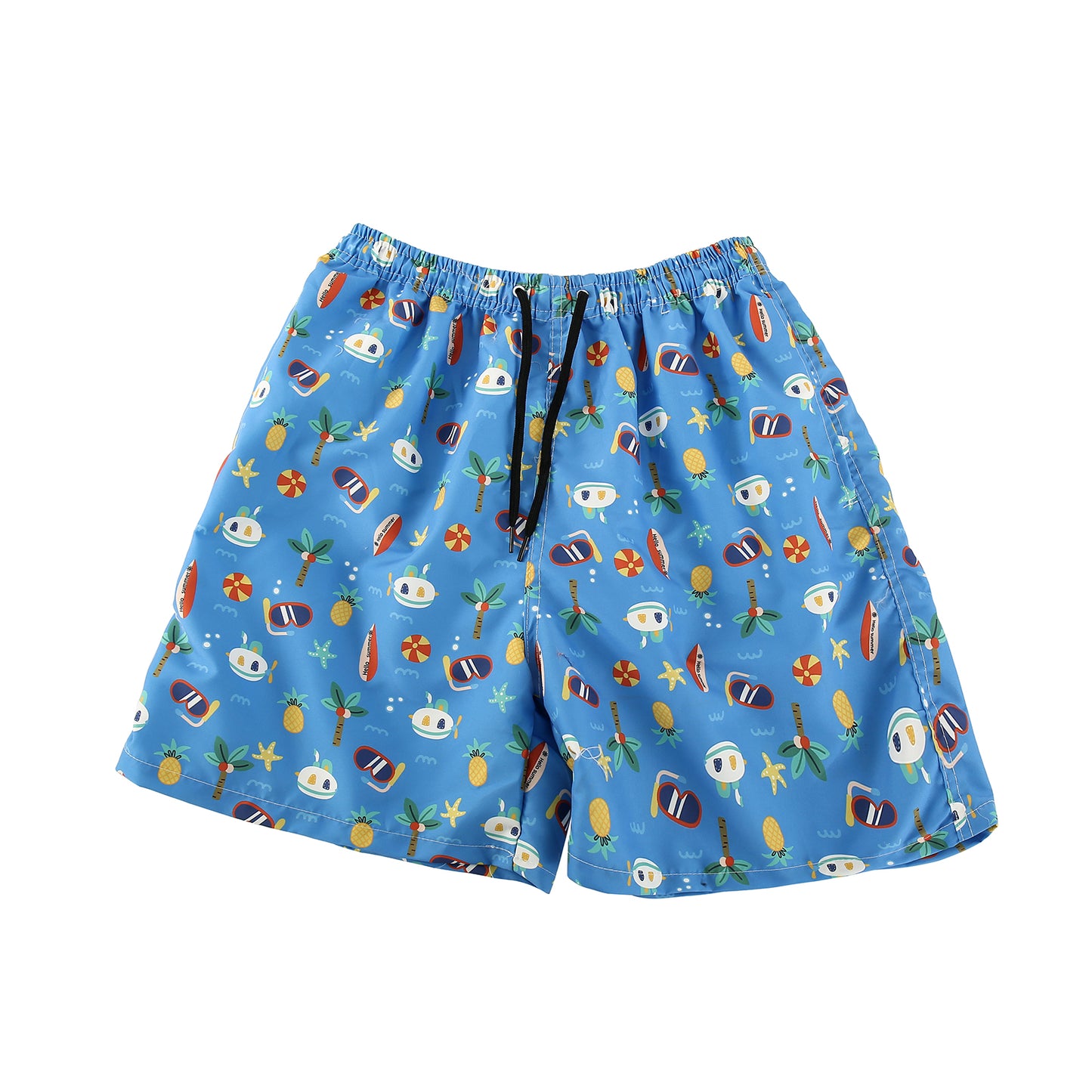 Swim shorts with print blue